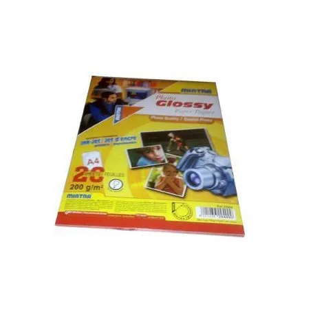 [A4 200g/m²] Papier photo MINTRA brillant Jet d'encre A4 200g/m² paquet de 20 Feuilles