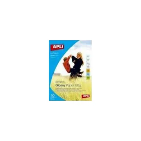 [180g/m²] Papier photo Super brillant APLI Jet d'encre A4 180g/m² pochette de 10 feuilles