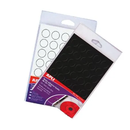 [Apli Ø] Planche de 35 pastilles blanches de CD/DVD Apli Ø 15mm