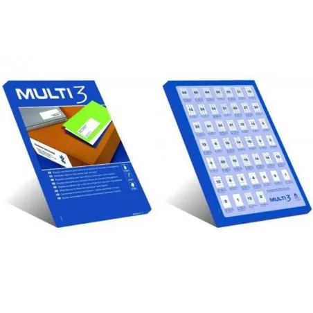 [Multi3] Etiquettes adhésives Pour CD et DVD "Multi3" 100 feuilles A4 Ø 117 mm