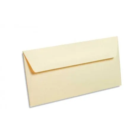 [110x220 mm 120 g/m²] 250 Enveloppes Unipapel Vergé crème 110x220 mm 120 g/m² sans fenêtre