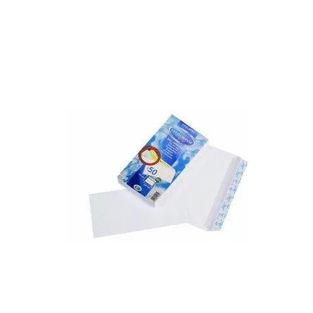 [110x220 mm 90g/m²] Carnet de 50 Enveloppes Blanches détachables