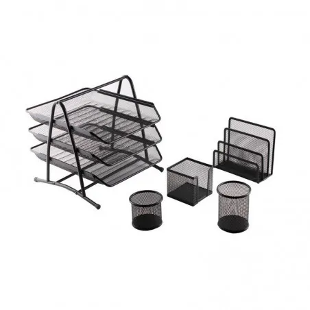 [5 pièces] Ensemble de bureau métallique 5 pièces