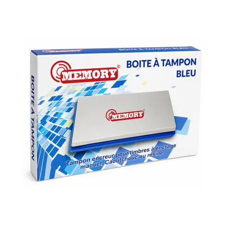 [126BL] Boîte à Tampon Encreur Bleue MEMORY Réf. 126BL