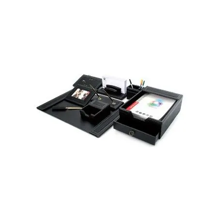 [Simili cuir] Ensemble de Bureau en Simili cuir 9 pièces