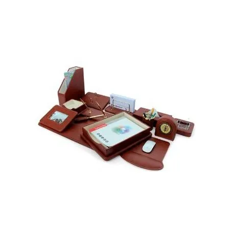 [14 pièces] Ensemble de Bureau en Simili cuir 14 pièces