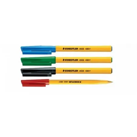 [50 Stylos bille] Boite de 50 Stylos bille STAEDTLER Stick pointe fine 4 coloris au choix