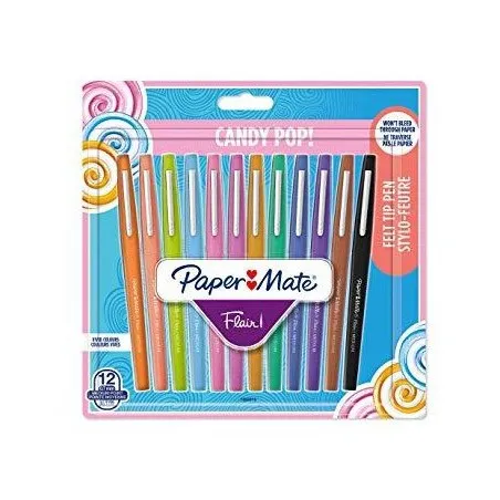 [Mate Flair] Pochette de 12 stylos feutres Paper Mate Flair coloris au choix
