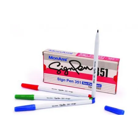 [Mon Ami pointe] Boite de 12 Stylos Feutres Mon Ami pointe Médium 4 coloris au choix