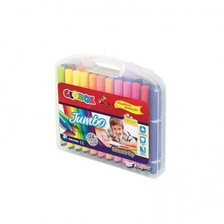 [Globox] Boite de 24 feutres Jumbo Globox
