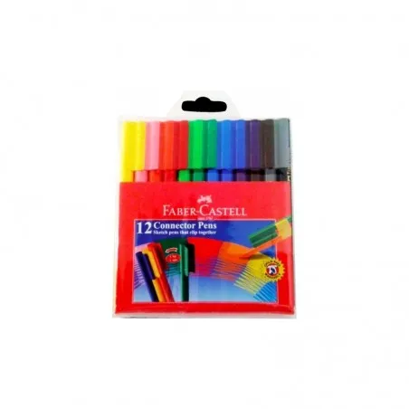 [Connectors] Pochette de 12 Feutres Connectors Faber-Castell