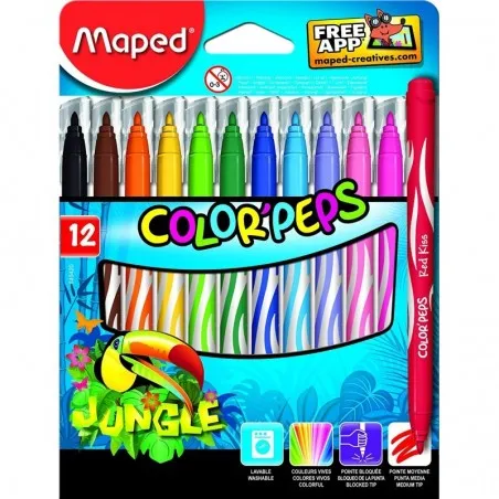 [Jungle] 12 Feutres de coloriage Maped Jungle