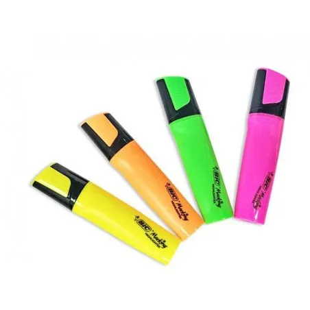 Boite de 10 Surligneurs BIC Highlighter 4 Coloris au choix