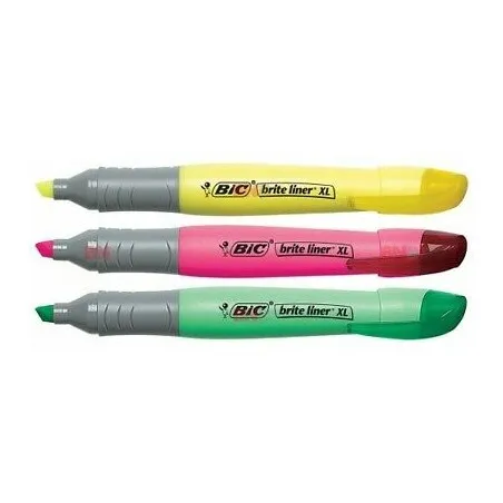 Boite de 10 Surligneurs BIC Brite Liner XL 3 Coloris au choix