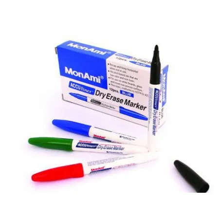 Boite de 12 Marqueurs Effacables MonAmi Acculiner pointe ronde