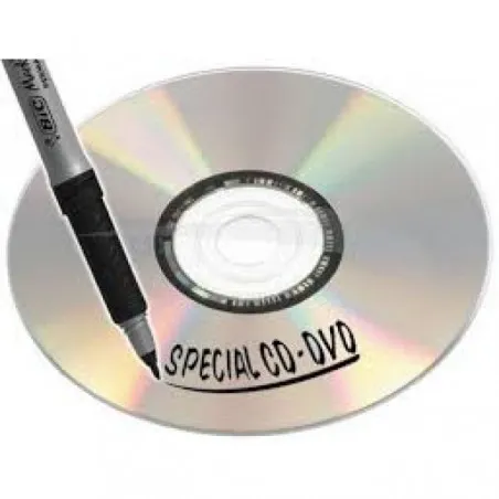 boite de 12 Marqueurs Permanents BIC pour CD / DVD Noir
