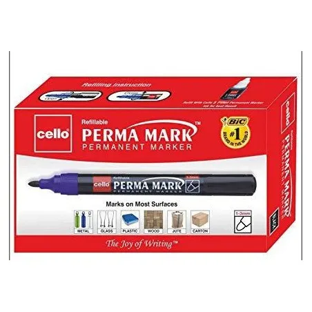 Boite de 10 Marqueurs Permanent Cello coloris au choix