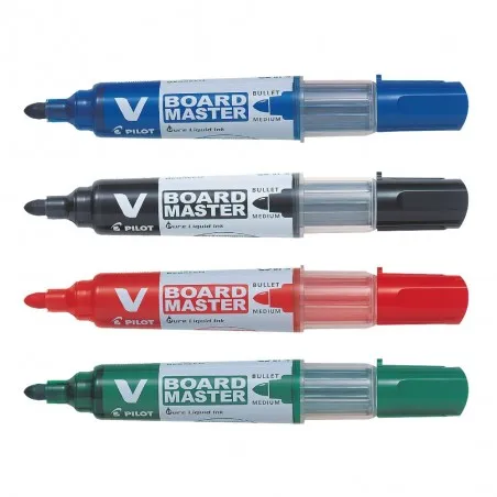 Boite 10 Marqueurs Rechargeables PILOT V-Board pour tableaux