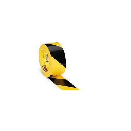 [50mm x 25m] Lots de 6 rouleaux adhésifs de marquage 50mmx25m en Noir et Jaune