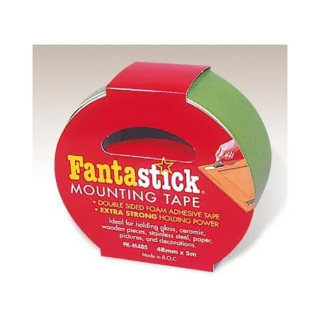 [48mm x 5m] Lot de 6 rouleaux adhésifs Double face Fantastick 48mm x 5m