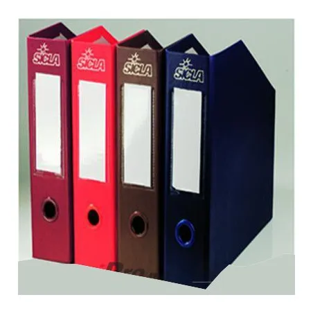 Porte-revues Sicla en carton couvert en simili Dos 80 mm Coloris au choix