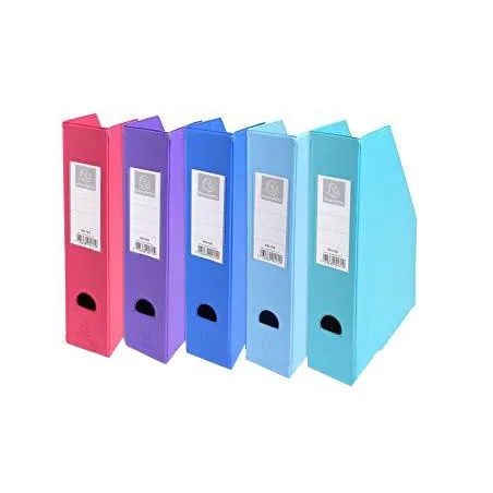 [Exacompta] Porte-revues Exacompta en carton couvert en simili Dos Mauve