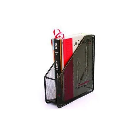 [dos 8] Porte-revue Class Box en métal inoxydable dos 8 cm (Noir)