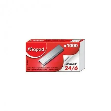 [standard 24/6] 18 Boites de 1000 Agrafes MAPED standard 24/6