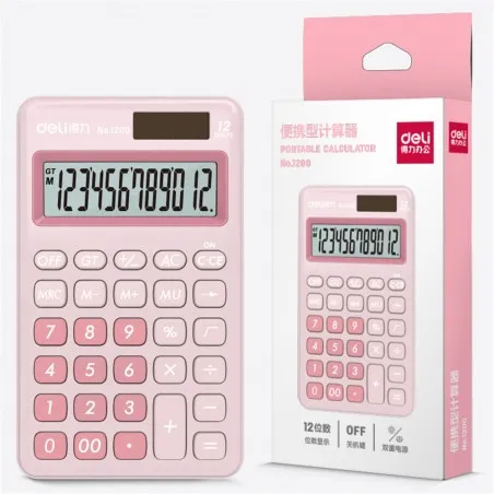 Calculatrice de bureau Deli-1200 ROSE