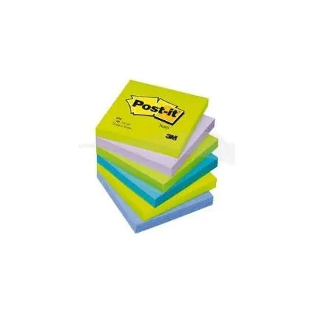 Lot de 10 blocs de 100 Notes repositionnables POST IT 76x76 mm coloris au choix