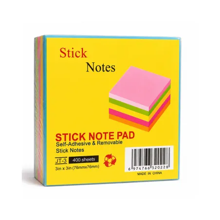 Bloc de Notes Adhésives 4 Couleurs JT-3