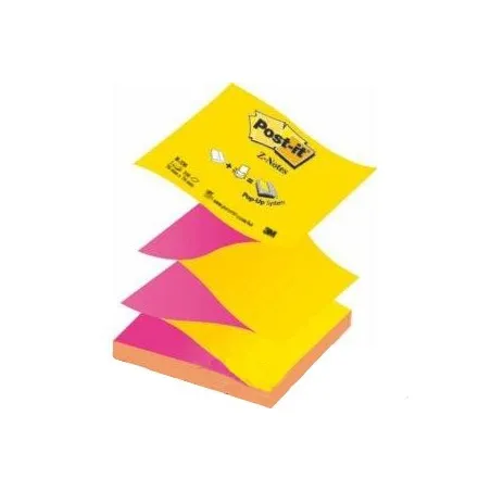 Lot de 12 blocs de 100 Z-Notes repositionnables POST IT 76x76 mm