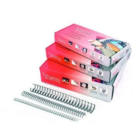 Boite de 50 Spirales métalliques pour reliure A4 YOSAN 16 mm Col au choix