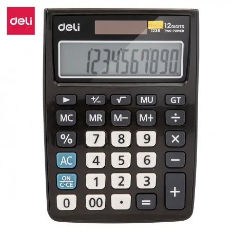 Calculatrice de bureau Deli-E1238 gris