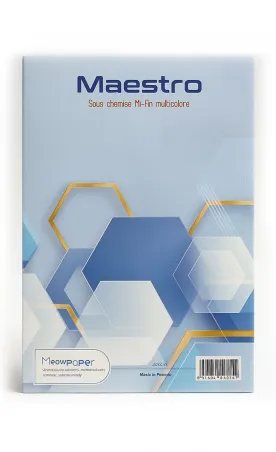[21 x 31 cm] Paquet de 250 Sous-Chemises Maestro Mi-Fin Multicolores