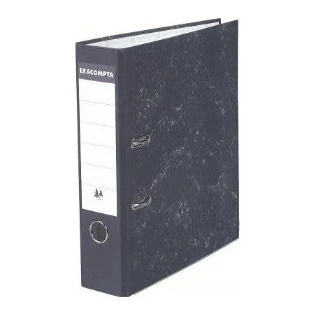 [marbré] Lot de 20 Classeurs à levier EXACOMPTA papier marbré Noir Dos 80 mm