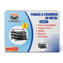 Panier à Courrier 3 Étages Métal CROWN JS3001