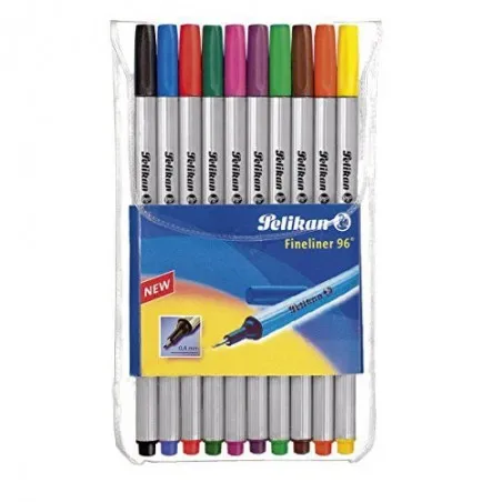 [PELIKAN] Pochette de 10 Feutres professionnels pointe Fine PELIKAN Fineliner 96