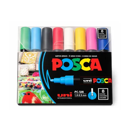 Set de 8 Marqueurs de Peinture Acrylique UNI POSCA PC-5M