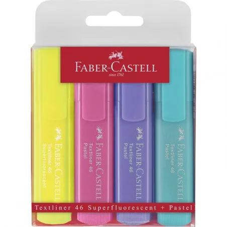 [FA655SN0MRVBHNAFAMZ] Set de 4 Surligneurs Pastel Faber-Castell