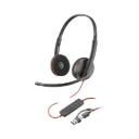 Micro-casque Poly Blackwire 3220 stéréo USB-C + adaptateur USB-C/A (8X228AA)