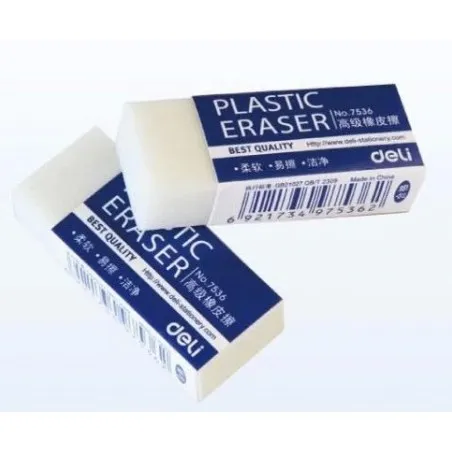 [Gommes] Lot de 20 gommes blanches DELI pour crayons