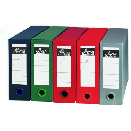 [SICLA] Lot de 5 Boites de classement SICLA en polypro Dos 12 cm (9 Coul au choix)