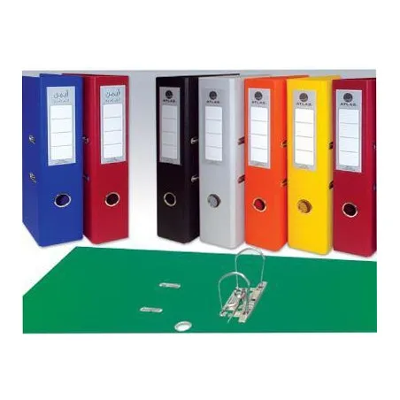 [PVC ATLAS] Lot de 12 Classeurs à levier PVC ATLAS Dos 8 cm (Couleurs au choix)