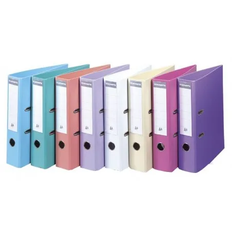[Pastel] Lot de 10 Classeurs à levier EXACOMPTA en PVC Dos 70mm (Ass: 6coul pastel)