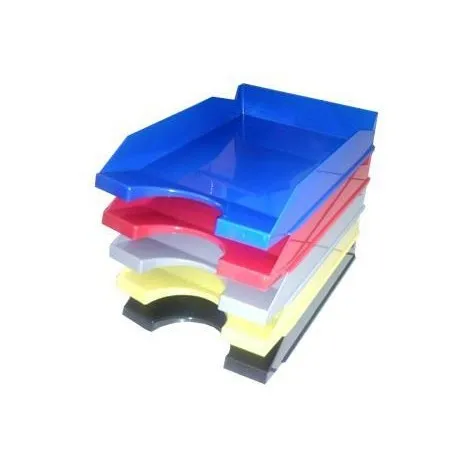 5 Corbeilles à courrier superposables BIELLA (6 coloris au choix)