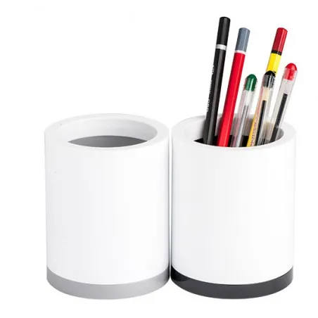 Porte stylo en PVC élégant blanc MEMORY