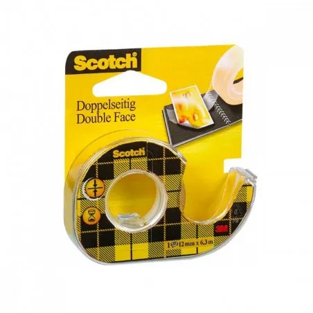 Dévidoir SCOTCH 3M ruban transparent double face12mm x 6m