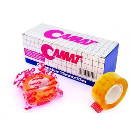 Lot de 8 rouleaux adhésifs Transparents Camat 19mmx33m