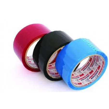 [Dolphine] Lot de 6 rouleaux adhésifs Dolphine 48mmx30m               (7 couleurs au choix)